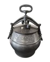 афганский казан-скороварка misgaran с ручками 10 литров черный, алюминий