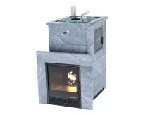 печь для бани изистим сочи м2 в 4-х стор.кожух талькохлорит окрыт.верх, вх.справа футеровка aisi 321