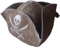 шапка для бани и сауны "пират", серая, мск