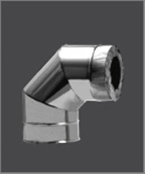 колено феррум утепленное угол 135° нержавеющее (430/0,8мм)/оцинкованное, ф180/280, по воде #