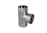 тройник феррум угол 90°, нержавеющий (430/0,8мм), ф115, по дыму