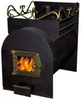 печь для бани сабантуй 32 закрытая каменка со стеклом